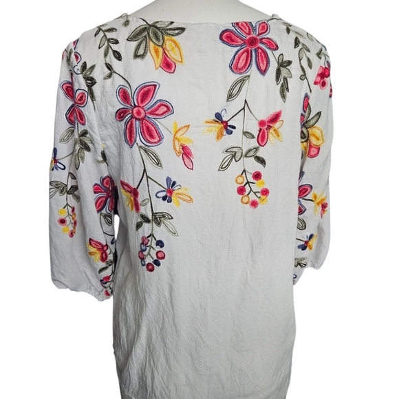 Kindred Womens Embroidered Blouse Size Large Boho Cottagecore - Picture 3 of 9